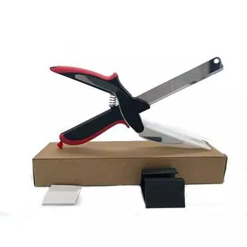 Многофункциональные кухонные ножницы из нержавеющей стали 2 в 1, многофункциональные ножницы для фруктов и овощей красный