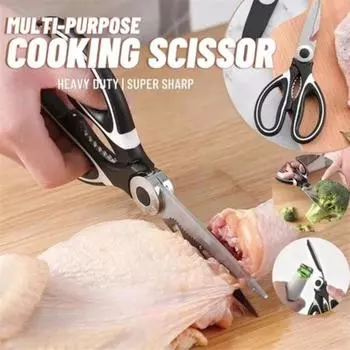 Многофункциональные кухонные ножницы с пластиковой ручкой, ножницы из нержавеющей стали, кухонные ножницы Tijeras De Cocina для куриных костей 1PC