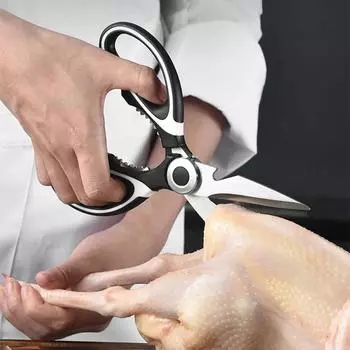 Многофункциональные кухонные прочные ножницы из нержавеющей стали 1pc чёрный