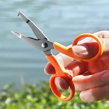 Многофункциональные мини-рыболовные ножницы, кусачки для лески, титановое покрытие, инструмент для извлечения крючков, рыболовные снасти, аксессуары для Pesca бежевый