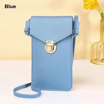 Многофункциональные наплечные держатели для карт, сумки кроссбоди из ПУ кожи, новые кошельки, женские синий