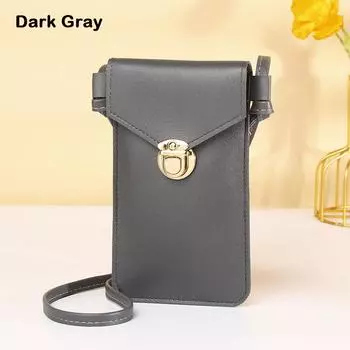 Многофункциональные наплечные держатели для карт, сумки кроссбоди из ПУ кожи, новые кошельки, женские темно-серого