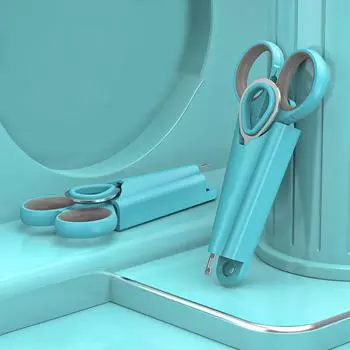 Многофункциональные ножницы для лески FTK (с ножницами, ножничным зажимом и устройством для снятия крючка) - Незаменимый аксессуар для любителей рыбалки. синий