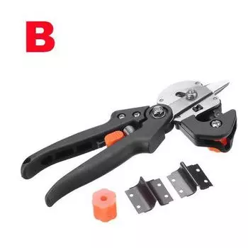 Многофункциональные ножницы для прививки фруктовых деревьев, инструмент для вакцинации, резак для ветвей, лента для прививки, садовые инструменты Type-B чёрный