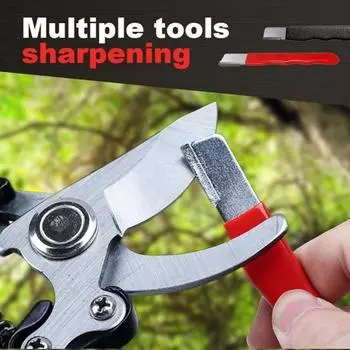 Многофункциональные ножницы для садовых ножниц, садовые ножницы, ножницы для фруктовых веток, точильный камень, разнообразные инструменты, подходящие для заточки, портативная точилка для ножей 1PCS чёрный