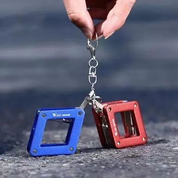 Многофункциональные отвертки из алюминиевого сплава, инструменты для ремонта велосипеда, портативный комплект отверток, дорожный велосипед синий