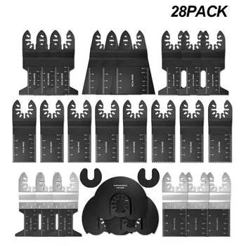 Многофункциональные пильные полотна Осциллирующее лезвие Универсальное осциллирующее многофункциональное пильное полотно Многофункциональные биметаллические пильные полотна HCS 1set 28pcs