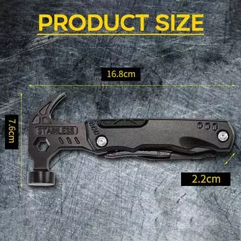 Многофункциональные плоскогубцы для ножей, переносные складные ножи для выживания на открытом воздухе, отвертки, ручной инструмент для автомобиля, аварийный инструмент чёрный