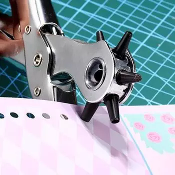 Многофункциональные плоскогубцы для пробивки круглых/овальных отверстий Плоскогубцы для пробивки отверстий в кожаных ремнях Дырокол для люверсов Вращающаяся швейная машина Ручные инструменты Round save labour чёрный