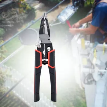 Многофункциональные плоскогубцы для резки кабеля, ручной инструмент, износостойкий, портативный, профессиональный красный