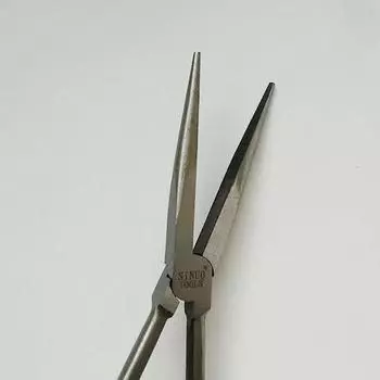 Многофункциональные плоскогубцы для рыбалки с изогнутой прямой длинной ручкой и захватом из углеродистой стали Straight style серебряный