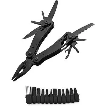 Многофункциональные плоскогубцы EDC из нержавеющей стали, отвертка, многофункциональный инструмент чёрный