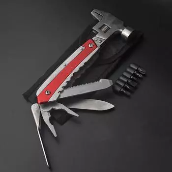 Многофункциональные плоскогубцы из нержавеющей стали с молотком и 6 отвертками