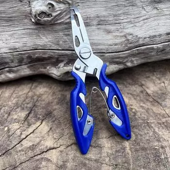 Многофункциональные плоскогубцы Luya, рыболовные ножницы из нержавеющей стали с изогнутым ртом, полиэтиленовая леска, прочная режущая леска, специальные рыболовные инструменты 1pcs красный