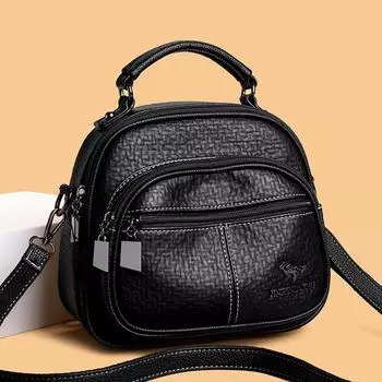 Многофункциональные роскошные брендовые женские сумки через плечо, новая однотонная сумка из искусственной кожи через плечо, модный дизайнерский женский небольшой рюкзак
