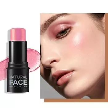 Многофункциональные румяна для лица Natural Face, кремовая текстура, стойкая, легко растушевывается, доступно 5 оттенков, портативный макияж для щек и губ 1#