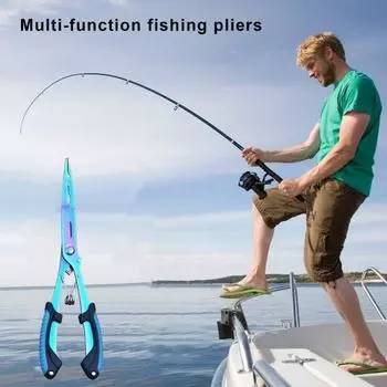 Многофункциональные рыболовные клещи, эргономичная ручка из вольфрамовой стали, открывалка для колец, резак для лески, средство для удаления крючков, обжимные клещи, рыболовные принадлежности A красный