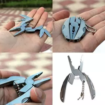 Многофункциональные складные плоскогубцы, складной резак, брелок, отвертка, портативный складной карманный инструмент, аксессуары для кемпинга