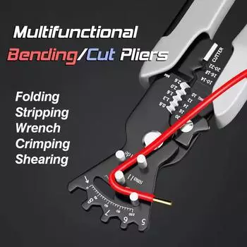 Многофункциональные специальные плоскогубцы для зачистки проводов для электрика, резки проводов, зачистки кожи, прессования, ножницы для намотки проводов