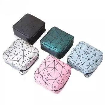 Многофункциональные сумки для гигиенических прокладок, многоразовый органайзер для салфеток, женские сумки-мешочки, портативные косметички чёрный