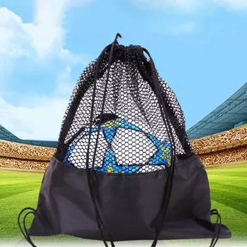 Многофункциональные сумки для хранения футбольных мячей со шнурком Сумка для хранения баскетбольных мячей Сумки для хранения Полусетчатая сумка чёрный