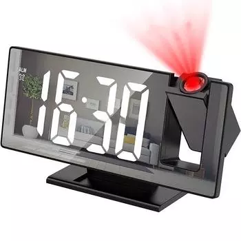 Многофункциональные светодиодные проекционные часы с цветным экраном и умным будильником для студентов. зелёный