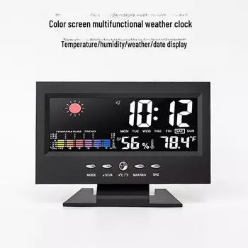 Многофункциональные трансграничные погодные часы с температурой, гигрометром и голосовым управлением для детей digital thermometer and hygrometer