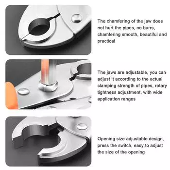 Многофункциональные трубы, стальные зажимные клещи, инструмент для удаления труб напольного отопления, быстрая установка DN20 разноцветный