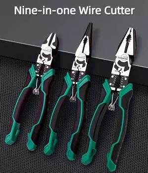 Многофункциональные универсальные диагональные плоскогубцы Плоскогубцы с острыми губками Инструменты для оборудования Универсальные кусачки для проводов Набор плоскогубцев для электрика