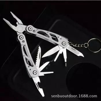 Многофункциональные универсальные плоскогубцы для использования на открытом воздухе 15 в 1, складные плоскогубцы из нержавеющей стали с нейлоновой сумкой Style 2