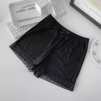 Многофункциональные защитные брюки, женские летние брюки, антибактериальные кружевные шорты с полосками, укороченные брюки с высокой талией, плоский угол one size светло-коричневого