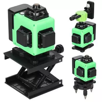 Многофункциональный 16-линейный лазерный уровень, 3 градуса, самовыравнивающаяся машина, перезаряжаемая литиевая батарея, нивелирующая машина EU Plug разноцветный