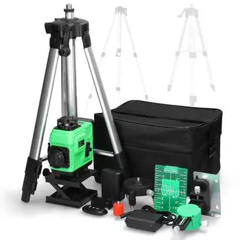 Многофункциональный 16-линейный лазерный уровень 3 градуса Самовыравнивающаяся машина Перезаряжаемая литиевая батарея для выравнивания US Plug разноцветный