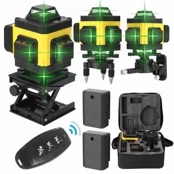 Многофункциональный 16-линейный лазерный уровень с вертикальными горизонтальными линиями и функцией самовыравнивания 3° United States