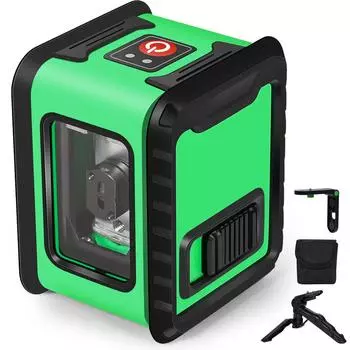 Многофункциональный 2-х линейный лазерный уровень, самовыравнивающийся, перезаряжаемый, нивелирный инструмент, всенаправленный, инструменты для улучшения дома на земле зелёный