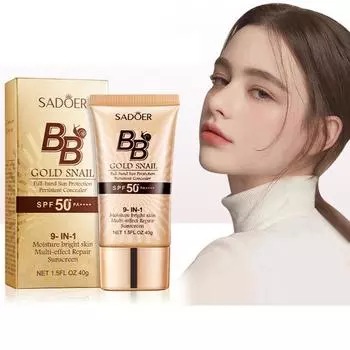 Многофункциональный 40 г Gold Snail BB Cream Foundation Fix Makeup Concealer Солнцезащитный изоляционный крем 01# Natural Color