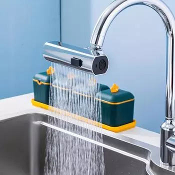 Многофункциональный адаптер для смесителя для ванной комнаты и кухонных раковин - прочный материал ABS, необходимые аксессуары для дома