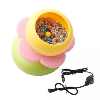 Многофункциональный электрический инструмент для нанизывания бусин, инструмент для рукоделия, материалы для изготовления ювелирных изделий, инструмент для бисероплетения для любителей шитья розовый