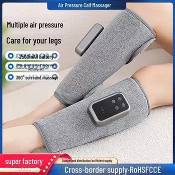 Многофункциональный электрический массажер для ног с воздушно-волновым давлением и постоянной температурой горячего компресса Single, Chinese packaging чёрный