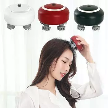 Многофункциональный электрический массажер для тела, плеч, ног, рук, шеи, глубоких тканей, головы, кожи головы, разминающий вибрационный аппарат белый