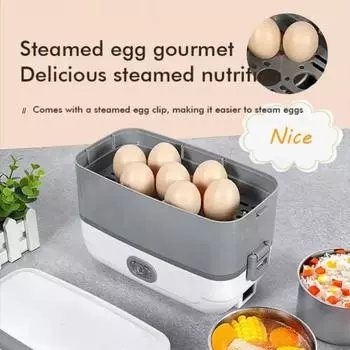 Многофункциональный электрический подогреватель еды для ланч-боксов, портативный герметичный подогреватель еды для путешествий, автомобиля и дома с 2 слоями us