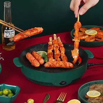 Многофункциональный электрический противень для выпечки, 220 В, Koekenpan Niet-Plakkerige Grill Geroosterde Pan Fornuis Barbecue Keuken Tool EU