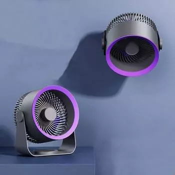 Многофункциональный электрический вентилятор-циркулятор, беспроводной портативный домашний тихий вентилятор, настольный настенный потолочный вентилятор, охладитель воздуха A plug-in fan серый
