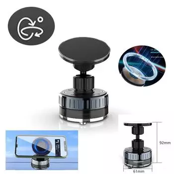 Многофункциональный автомобильный держатель для телефона с присоской, универсальный вакуумный кронштейн для поглощения, вращение на 720 градусов, навигация чёрный