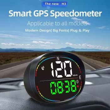 Многофункциональный автомобильный HUD Head Up Display Автомобильный GPS Цифровой спидометр Одометр Счетчик для КОМПАСА Для Мотоцикла CHINA
