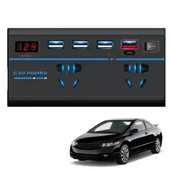 Многофункциональный автомобильный инверторный источник питания, универсальный преобразователь 12 В/24 В в 110 В/220 В, необходимый для поездок и кемпинга