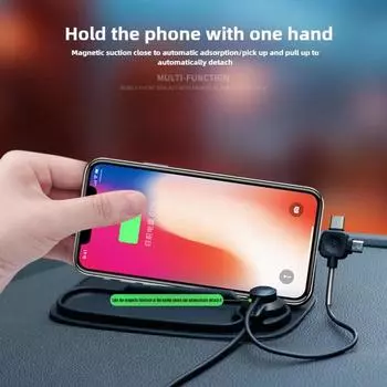 Многофункциональный автомобильный кронштейн для навигации, силиконовая противоскользящая накладка для мобильного телефона, три в одном автомобильное зарядное устройство, держатель телефона