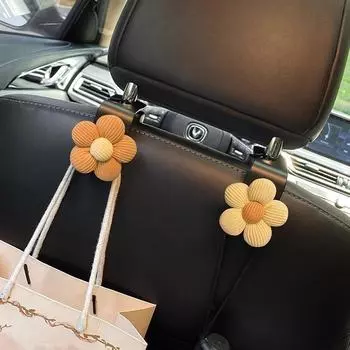 Многофункциональный автомобильный крючок: Хранение на спинке стула цвета хаки с цветочным принтом, необходимое для женщин Single Seat Hook
