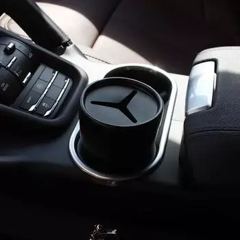 Многофункциональный автомобильный мини-держатель для мусорного бака, автомобильный мусорный бак, автодержатель, крепления для крышки, черные пластиковые аксессуары для интерьера чёрный