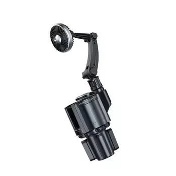 Многофункциональный автомобильный подстаканник, автомобильный вентилятор с атмосферным освещением, 3 скорости регулировки ветра, Plug and Play S чёрный